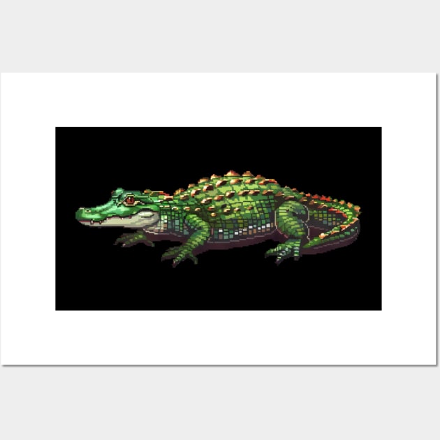 16-Bit Alligator Wall Art by Animal Sphere